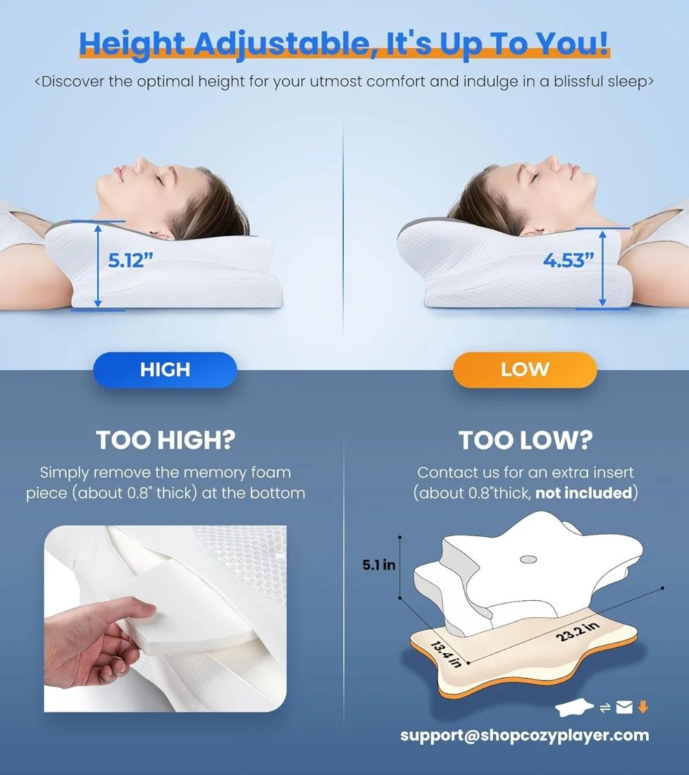 Cozyplayer Ultra Pain Relief Cooling Pillow